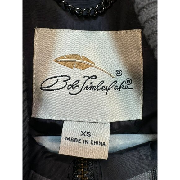 Bob Timberlake Womens Houndstooth Wool Blend Quilted Vest XS Gray & Black - Picture 2 of 13